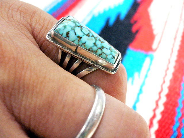 Number Eight Turquoise Ring 412 | ターコイズ・メンズシルバー